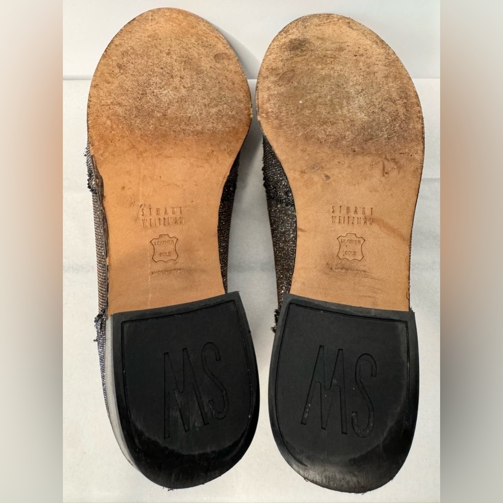Stuart Weitzman Guy Thing Metallic Lurex Tassel Loafers - Picture 12 of 15
